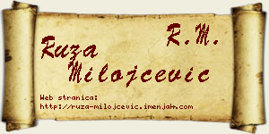 Ruža Milojčević vizit kartica